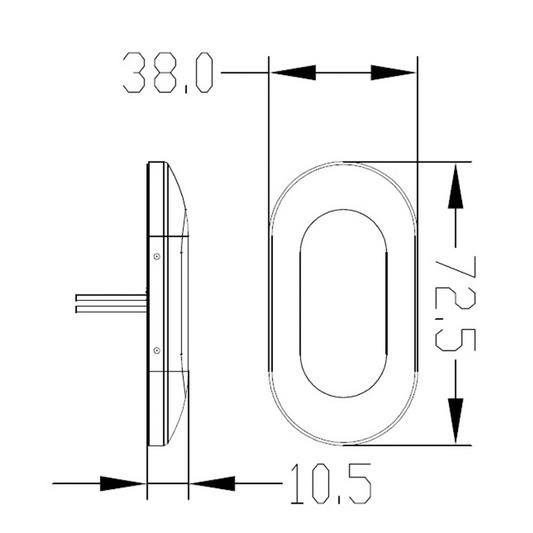 Luce di cortesia LED senza incasso 12V blu