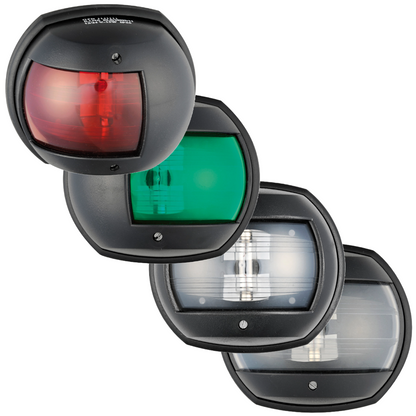 Black 12V Maxi navigation lights for boats &lt;20 metres
