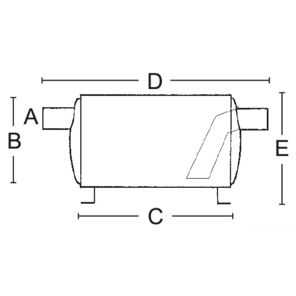 Marmitta silenziata di scarico in acciaio inox