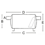 Marmitta silenziata di scarico in acciaio inox
