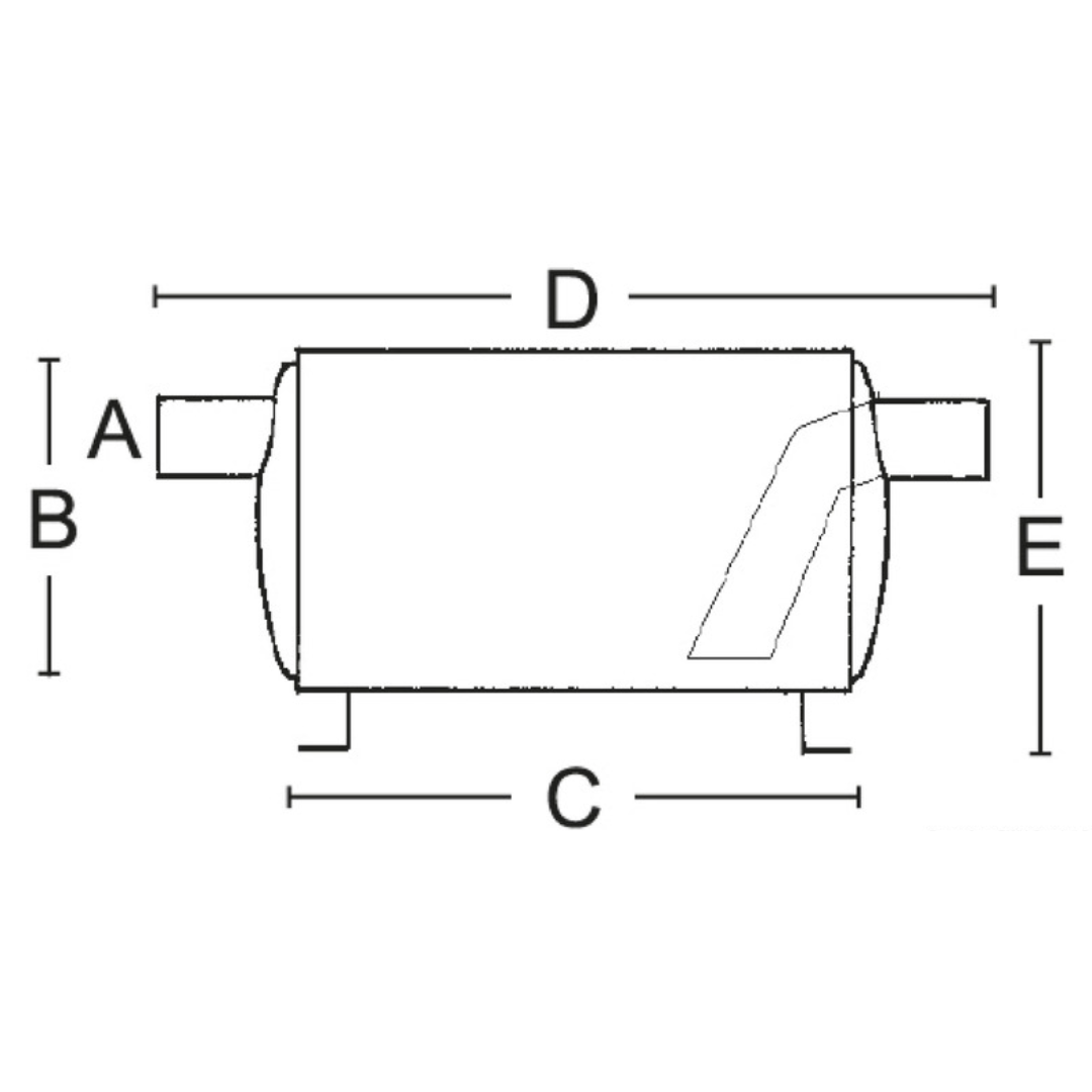 Marmitta silenziata di scarico in acciaio inox