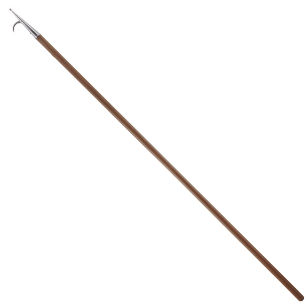 Mezzo marinaio 210 cm in legno con gancio ottone cromato