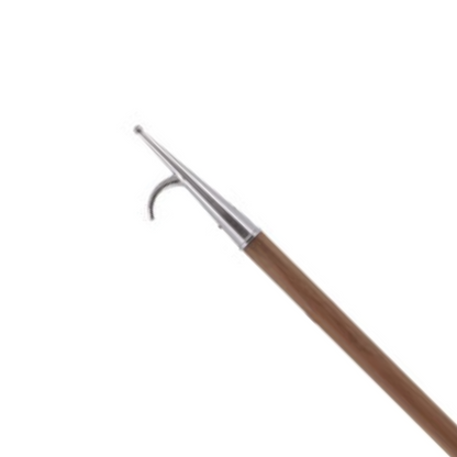 Mezzo marinaio 210 cm in legno con gancio ottone cromato