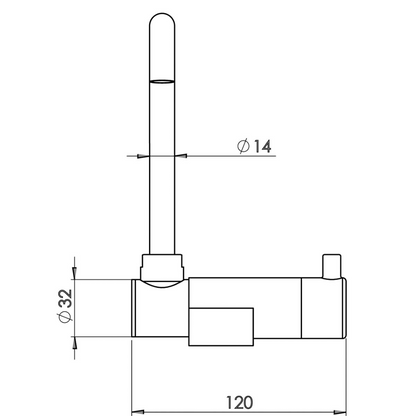 Compact swivel foldable mixer for bathroom, kitchen, boat