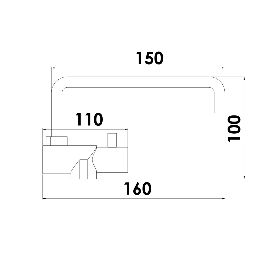 Rubinetto miscelatore abbattibile canna profonda