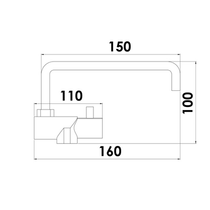 Rubinetto miscelatore abbattibile canna profonda