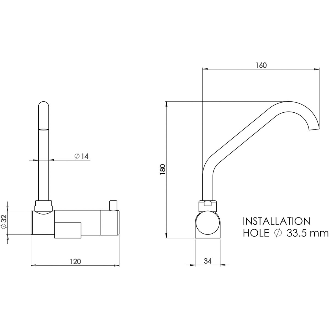 Rubinetto con miscelatore canna alta