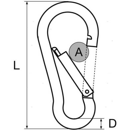 Moschettone standard Inox