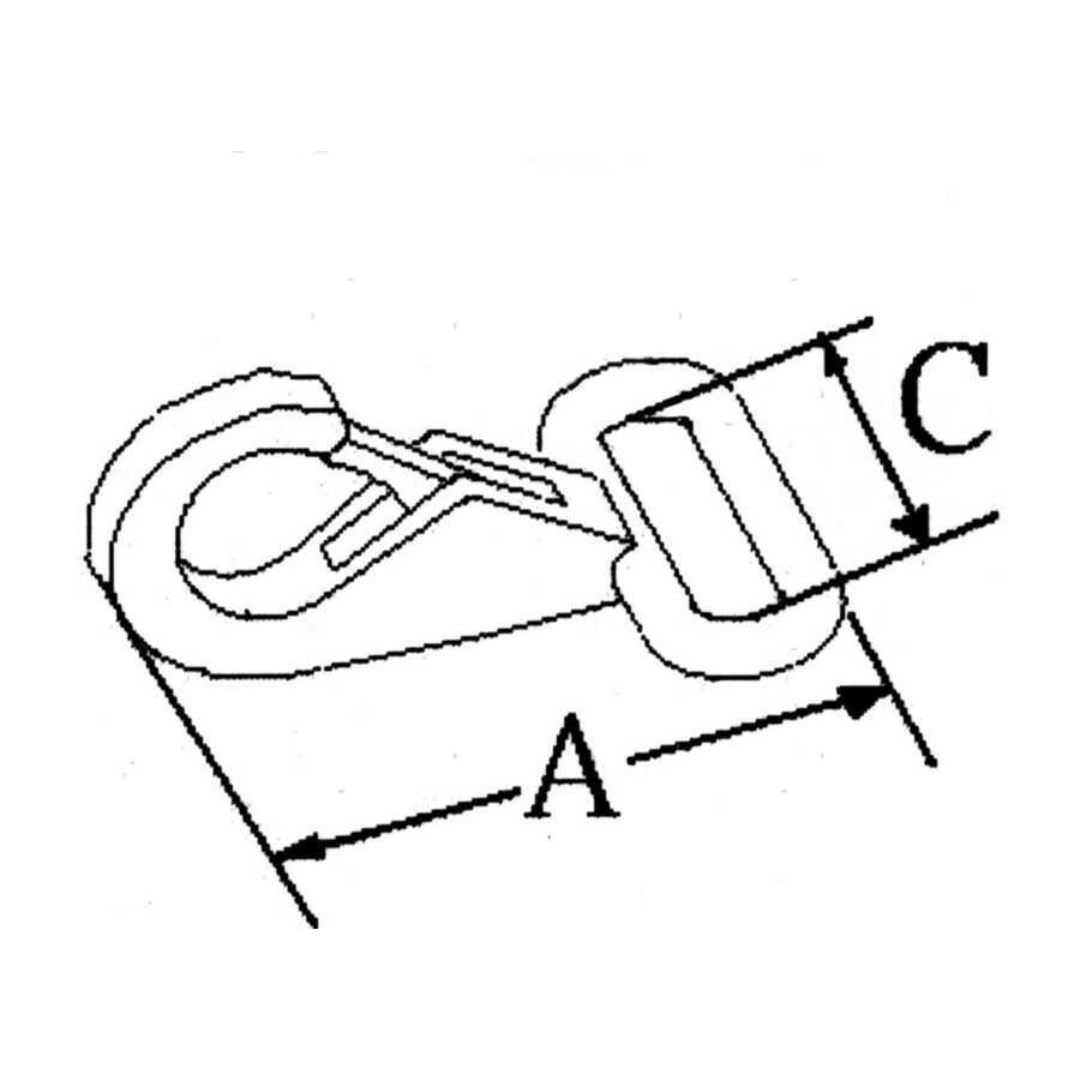 Moschettone inox passa cinghia da 25 mm