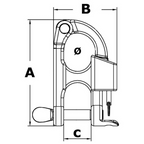 Moschettone da sci nautico conforme R.I.N.A.