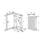 Nicchia con sportello 191 x 145 mm
