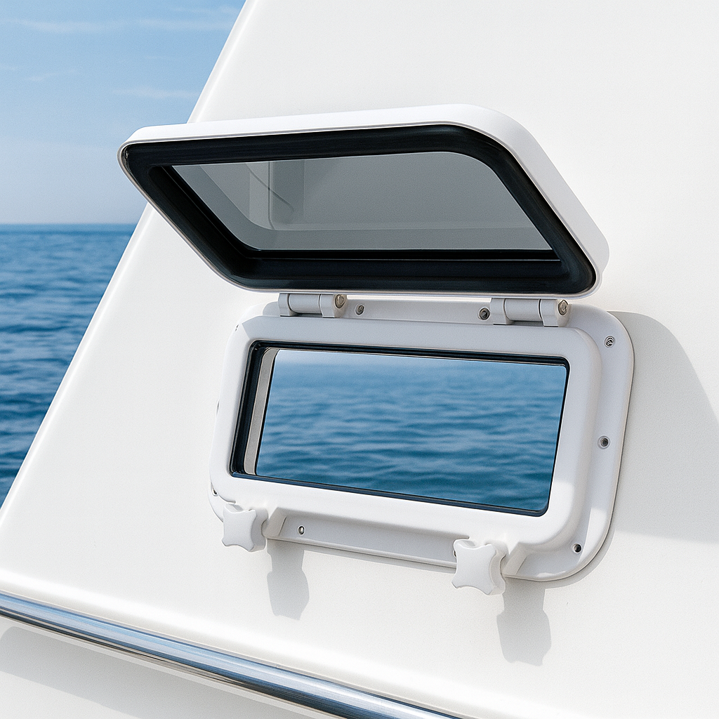 Oblò rettangolare 20 x 40 cm apribile vetro temprato