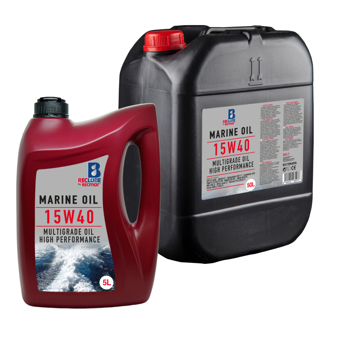 Olio Motore 4T Recmar REC15W40 per Motori Marini Entrobordo Diesel