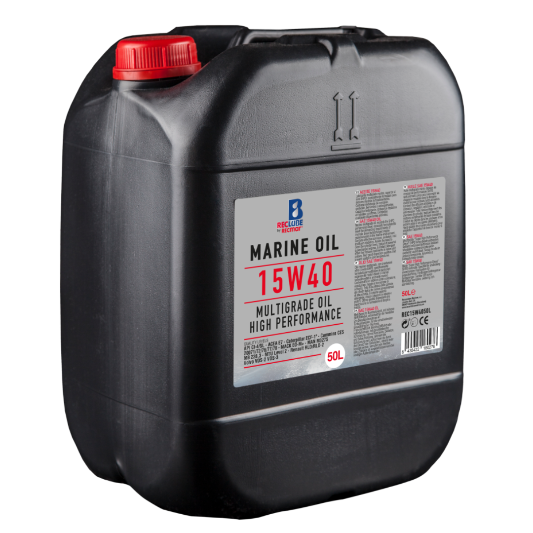 Olio Motore 4T Recmar REC15W40 per Motori Marini Entrobordo Diesel