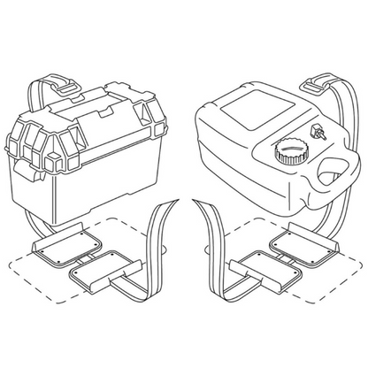 Piastra fissa supporto per batterie
