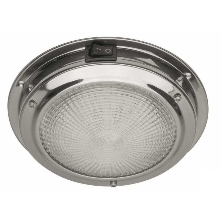 Plafoniera a LED 12V Classic inox con interruttore