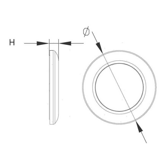 Plafoniera a LED 12V Classic inox con interruttore