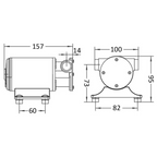 Europump Pompa di Sentina e per acque grigie Autoadescante in Ottone 12V/24V