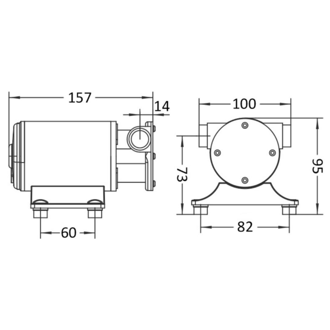 Europump Pompa di Sentina e per acque grigie Autoadescante in Ottone 12V/24V
