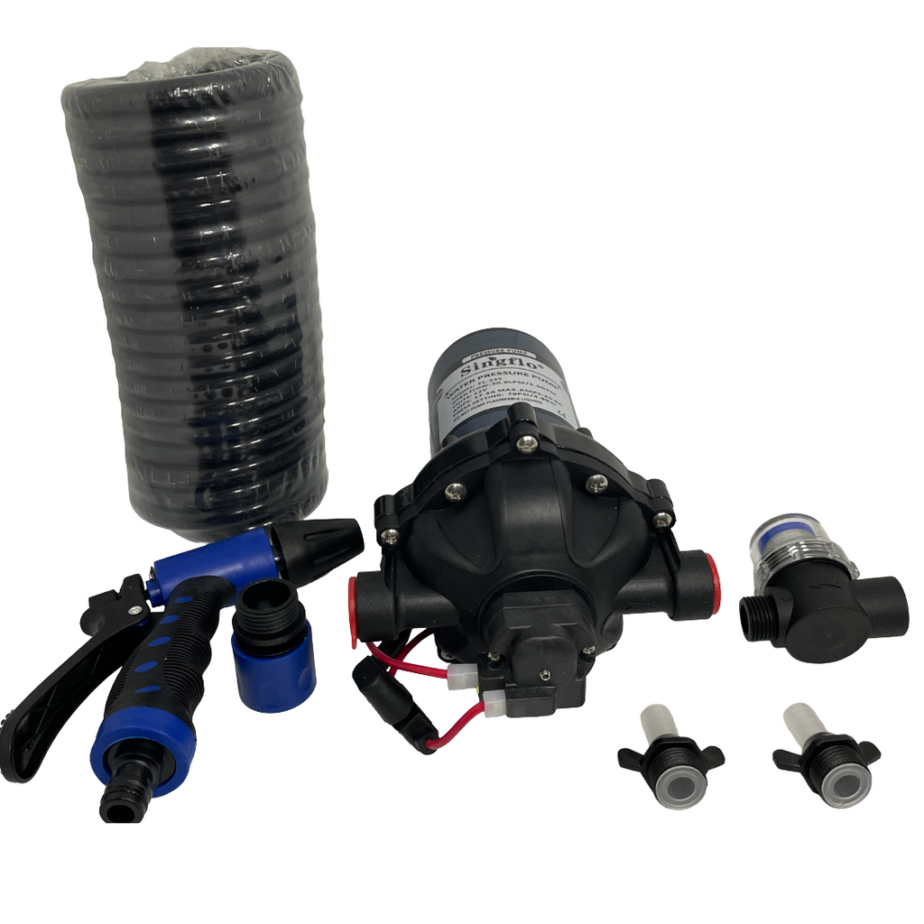 Kit pompa lavaggio barca 12V alta pressione