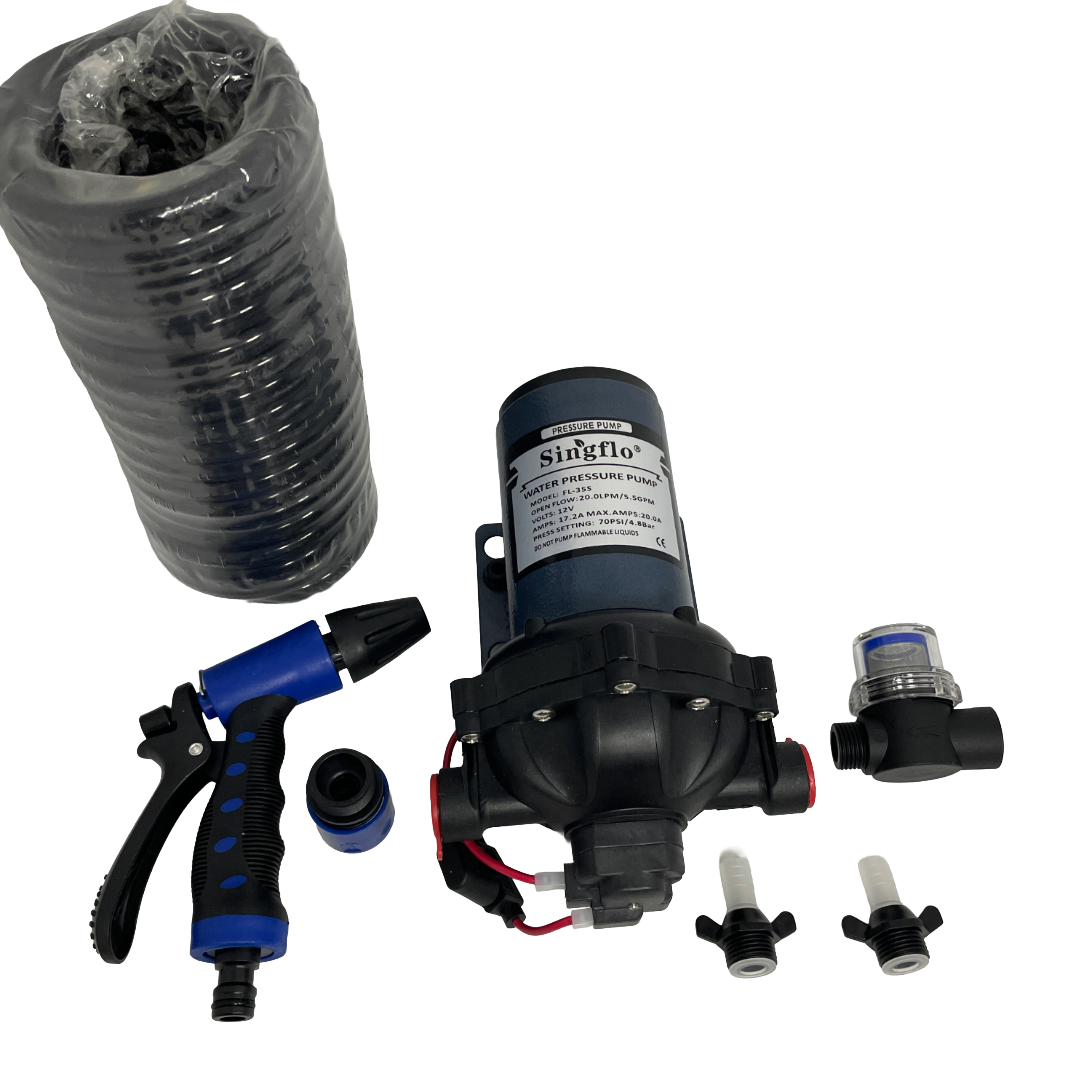 Kit pompa lavaggio barca 12V alta pressione