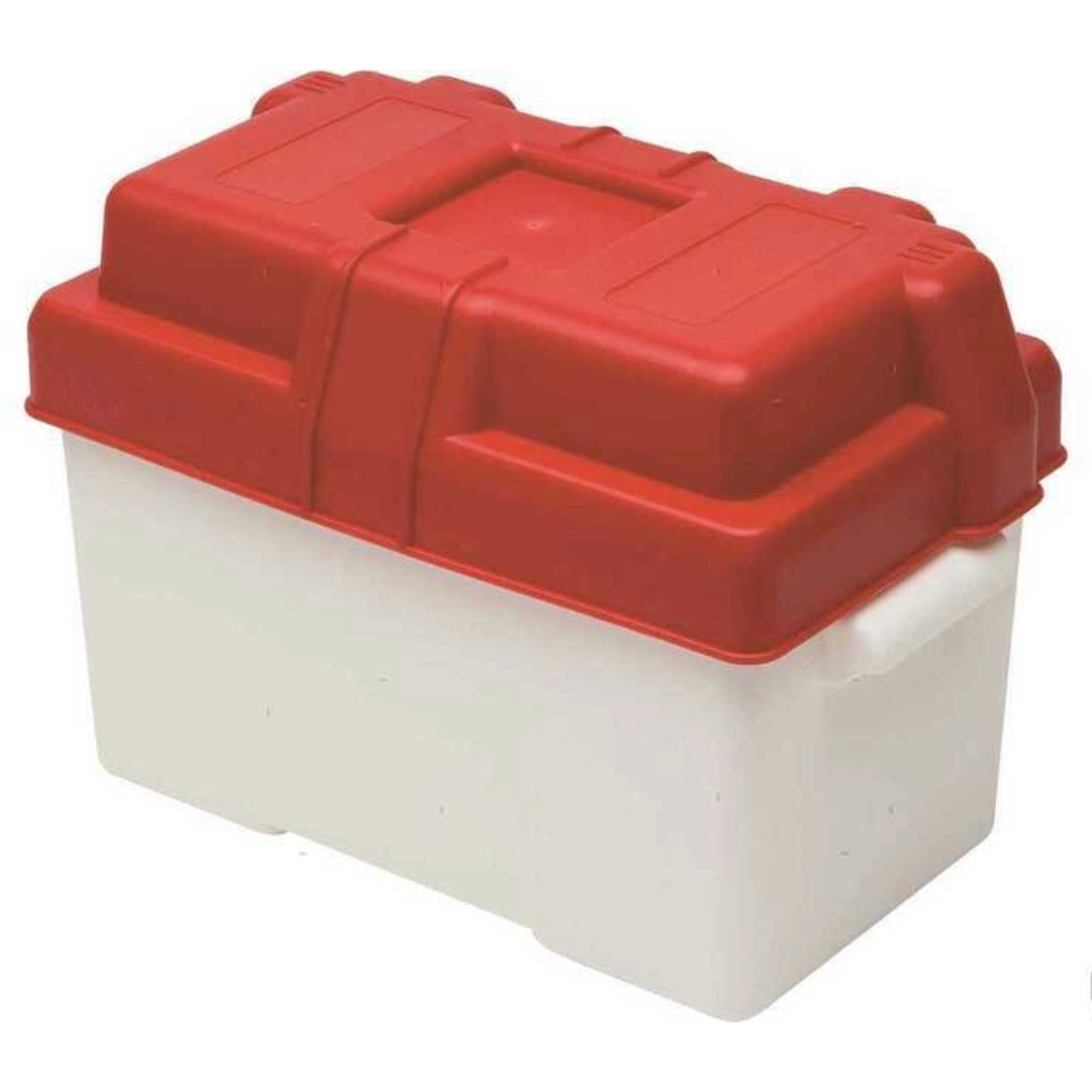 Box porta batteria bianco rosso 100 Amp