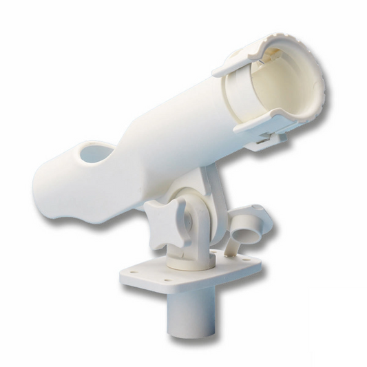 Portacanna orientabile ad incasso da scalmo bianco