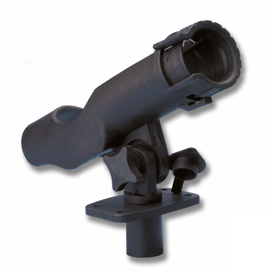 Portacanna orientabile ad incasso da scalmo nero