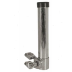Portacanne inox con morsetto per tubi ø 22<>30 mm