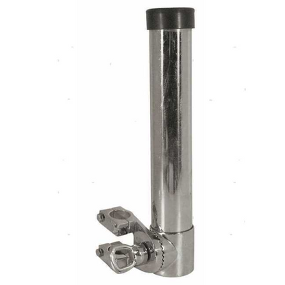 Portacanne inox con morsetto per tubi ø 22<>30 mm