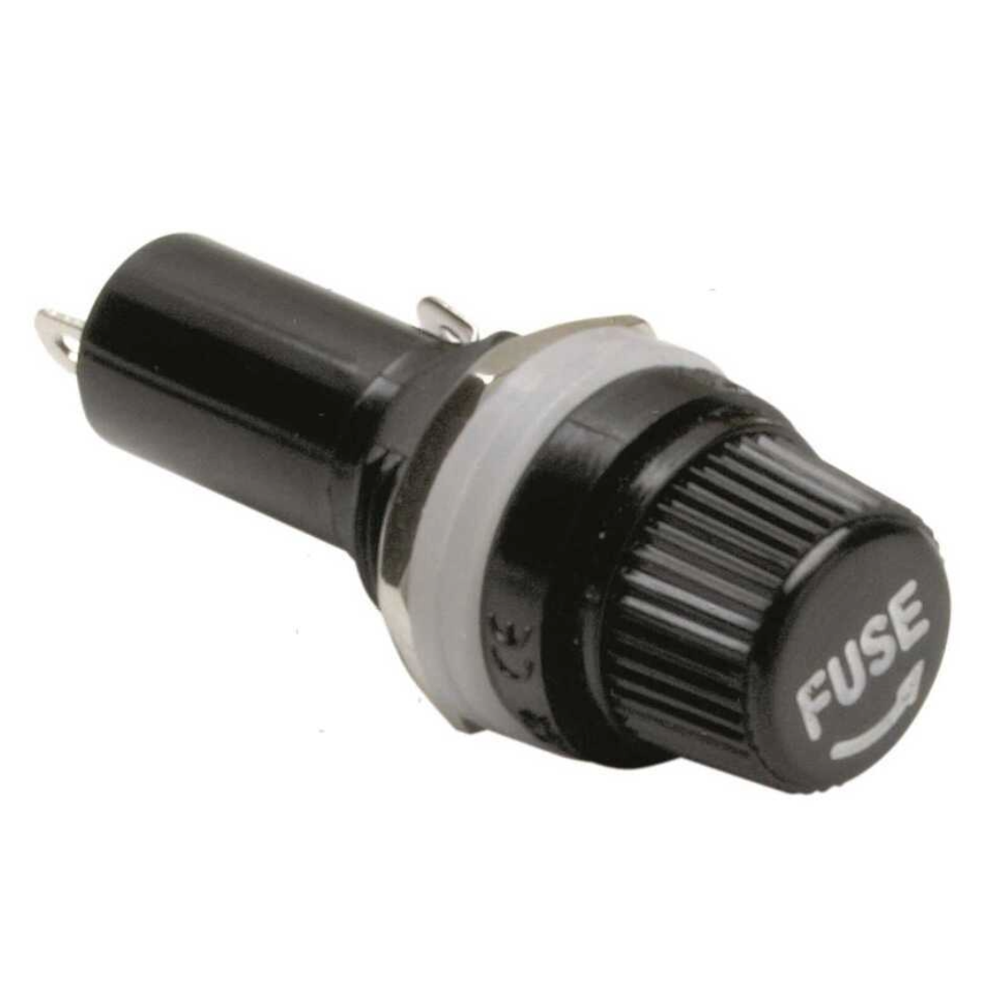 Panel fuse holder for glass fuses