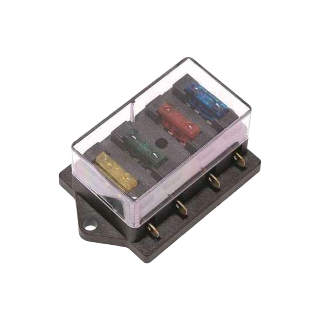 Scatola portafusibili a lama 4 posti faston impermeabile