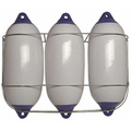 Portaparabordi inox 3 posti 63 x 22 cm