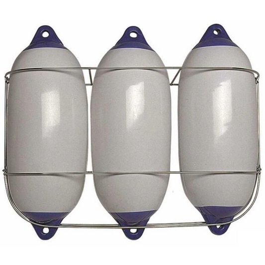 Portaparabordi inox 3 posti 63 x 22 cm