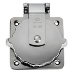 Presa a incasso in acciaio inox 32 amp 220V (max 50 amp)