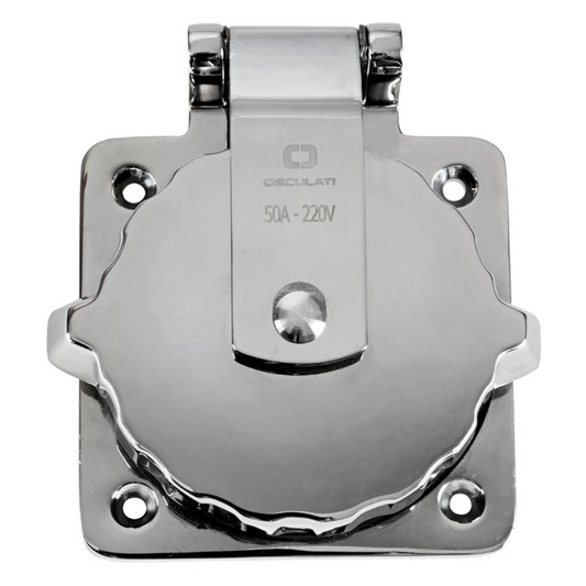 Presa a incasso in acciaio inox 32 amp 220V (max 50 amp)