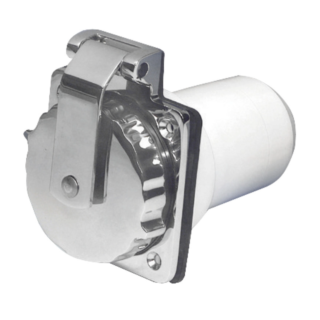 Presa a incasso in acciaio inox 32 amp 220V (max 50 amp)