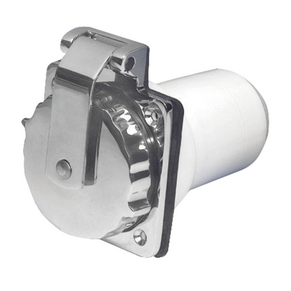 Presa a incasso in acciaio inox 32 amp 220V (max 50 amp)