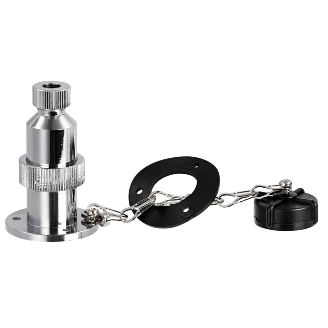 Presa + spina stagna in ottone cromato max 20 A