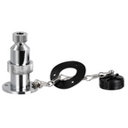 Presa + spina stagna in ottone cromato max 10 A