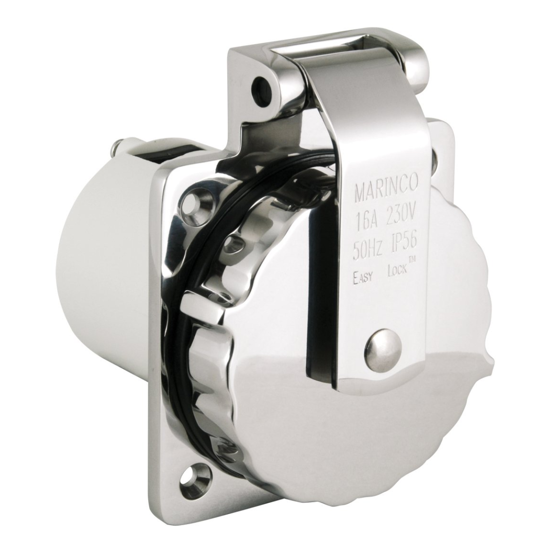 Presa a incasso 16 amp inox