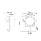 Proiettore stagno 12V 100W con attacco da pulpito