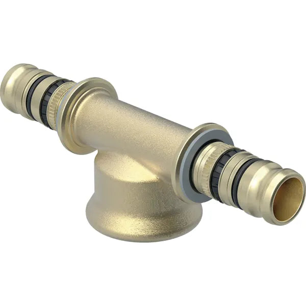 Raccordo a T Mepla multistrato in ottone filetto femmina tubo