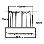 Radio stereo frontale quadrata 12V USB Bluetooth