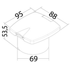 Box entrata acquia con riduttore di pressione New edge bianco