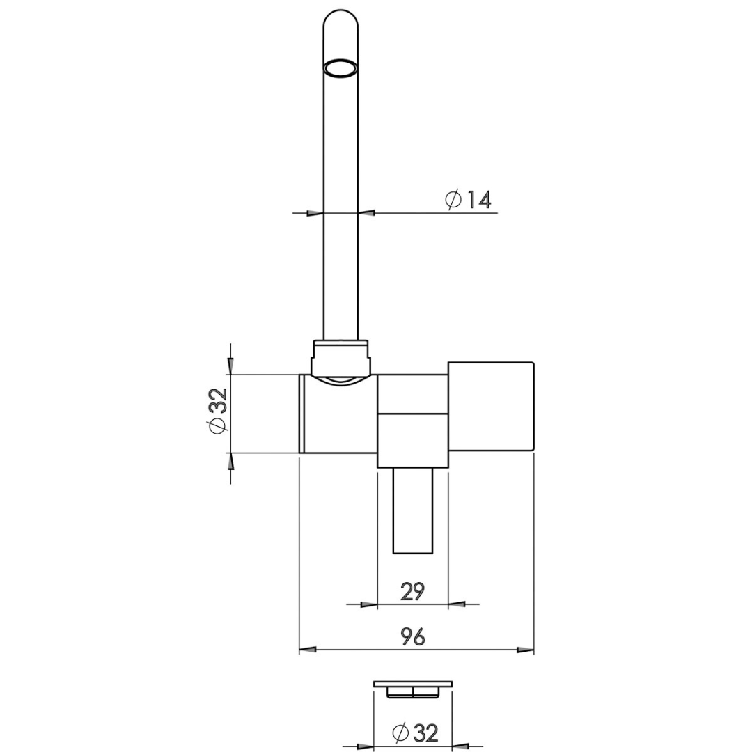 Folding tap with high spout