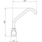 Rubinetto canna alta nero