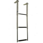 Scaletta inox telescopica 4 gradini neri