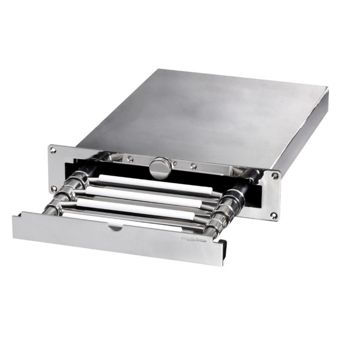 Eccentric stainless steel built-in retractable ladder