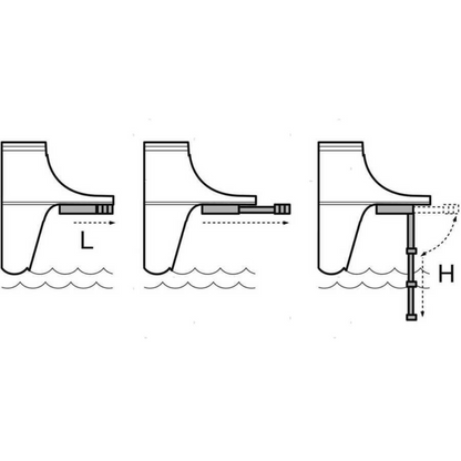Built-in ladder with retractable box in stainless steel 3/4 steps